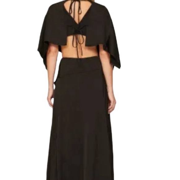 3.1 Phillip Lim Maxi Black Satin Cutout - Picture 2 of 14